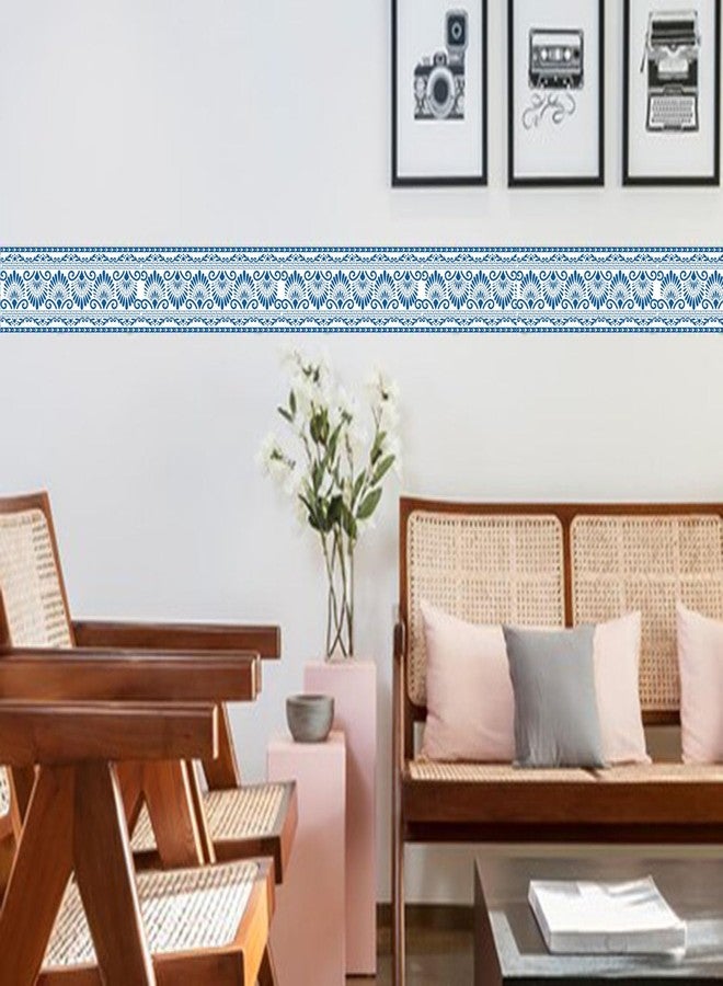 DREAM DECORATION Wall Border Sticker self Adhesive Wall Tile Sticker for Bedroom, Living Room, Ktichen (6x50 in) [Pack_of_6 ] Design - 10 - Image 2